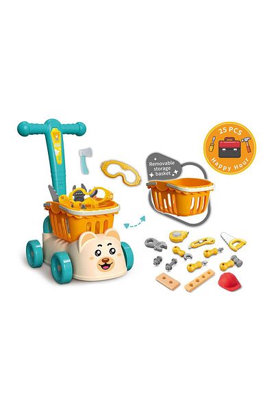 Fab N Funky Cute Bear Cart And Tool Set 998-7 - 26 Pieces
