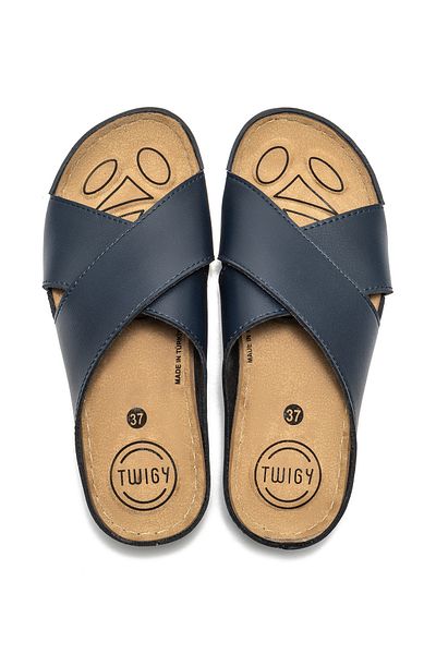 Twigy Duygu Γυναικείες Παντόφλες Navy Blue 36/40