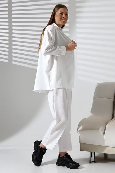 MCZ GİYİM Half Oversize Bottom-Top Women's Set