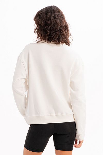 JUSTEVER Γυναικείο φούτερ Ecru - Crew Neck, Basic Fit Aura Sweat Top