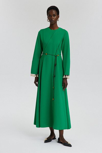 Touché Privé Linen Dress - Ribbed Detail