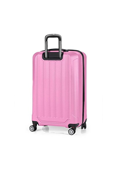 POLO&SKY Spring Model Pembe Renk Küçük Kabin Boy Valiz Bavul