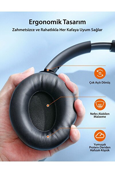 TaoTronics TT-BH1121-RED TTBH1121 KABLOSUZ KULAK USTU KULAKLIK KIRMIZI