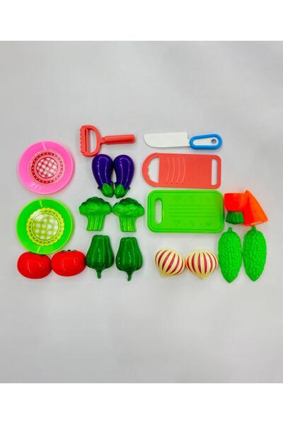 Fab N Funky Vegetable Cutting Play Food Set - 20 Pieces
