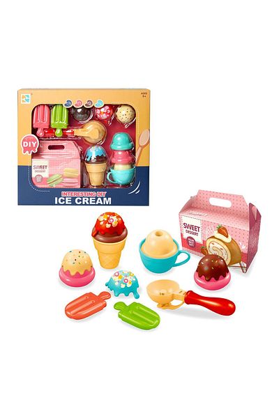 Fab N Funky DIY Ice Cream Set, Increased Empathy Encourages Pretend Play, 3 Years+, 10 Pieces