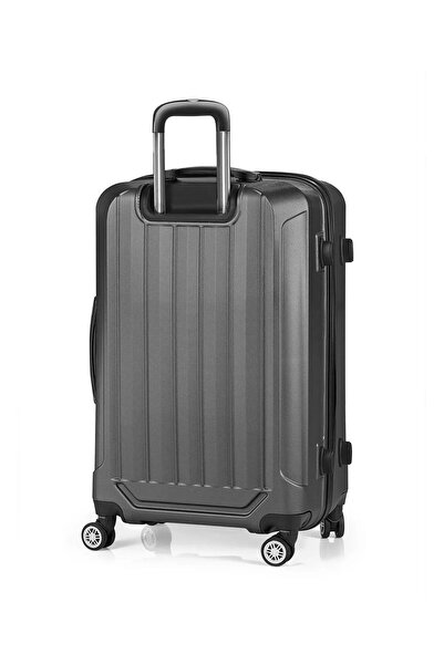 POLO&SKY Spring Model Füme Renk Orta Boy Valiz Bavul