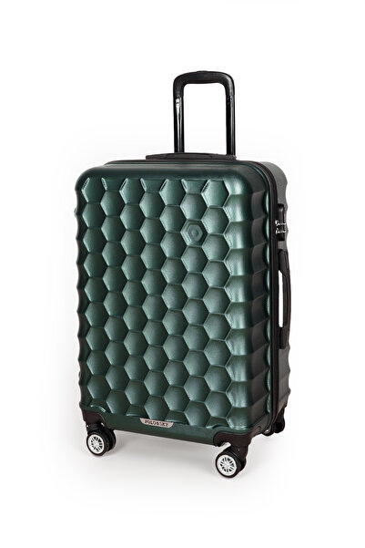 POLO&SKY Petek Model Haki Renk Orta Boy Valiz Bavul