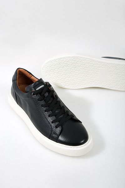 GERARDO AYAKKABI Ανδρικά παπούτσια Sneaker από Γνήσιο Δερμάτινο Μαύρο