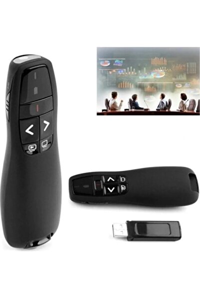 newnet R400 2.4ghz Usb Kablosuz Lazer Pointer PowerPoint Slayt Atlama Uzaktan Sunum Kumandası
