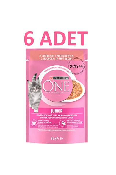 Purina One Yavru Kedi Maması Somon & Havuç 85G x 6 Adet