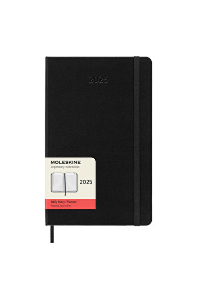 Moleskine 2025 Модел с твърда корица - Дневен планирач 13x21 Черно