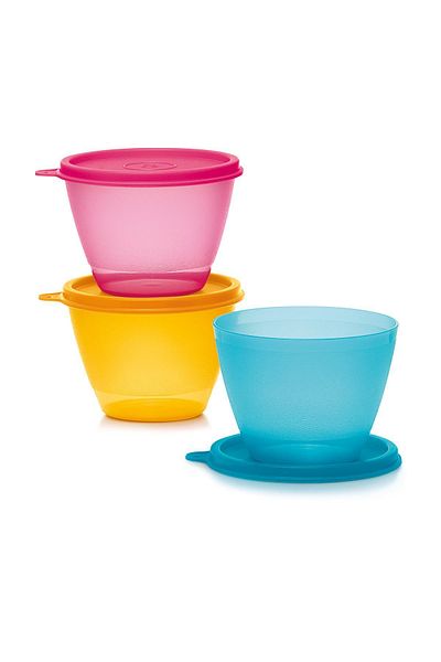 Tupperware Colorful Refrigerator Storage Containers Set of 3 400 ml