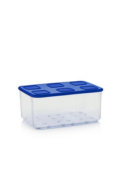 Tupperware Navy Blue Clear Refrigerator Storage Container - 2.53L
