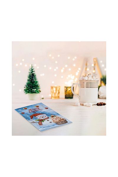 lidl New Year's Themed Snowman Themed Napkin Service