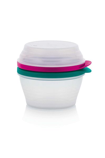Tupperware 240ml and 500ml Aquamarine-Purple Duet Containers