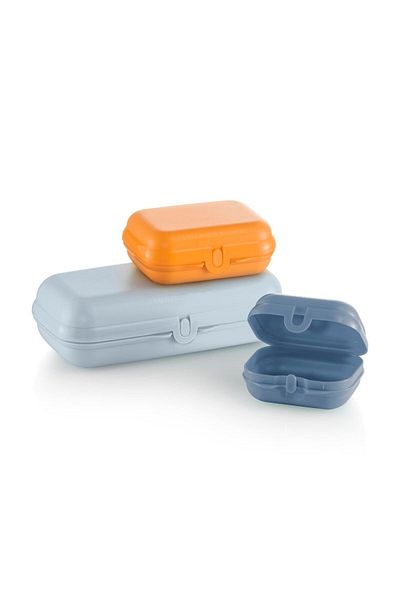 Tupperware Oyster Set of 3 Refrigerator Food Storage Container