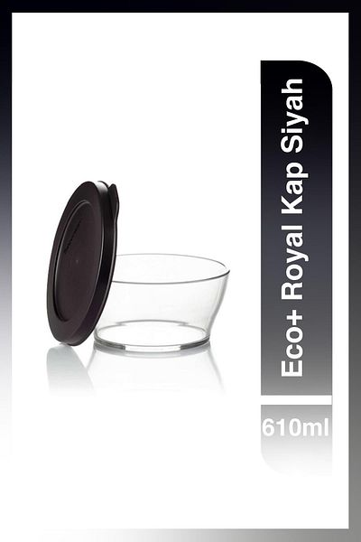Tupperware Eco Royal 610ml Black Food Storage Container