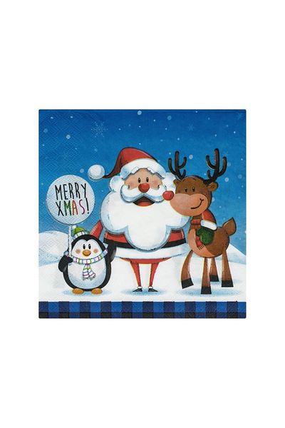 lidl New Year's Themed - Snowman, Santa Claus, Penguin Deer Napkin Service