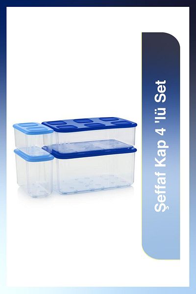 Tupperware Transparent Refrigerator Storage Container Set of 4