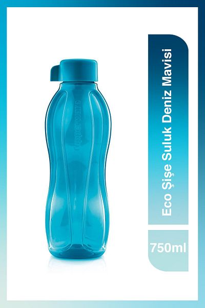 Tupperware Eco Bottle Water Bottle and Water Bottle Sea Blue 750ml