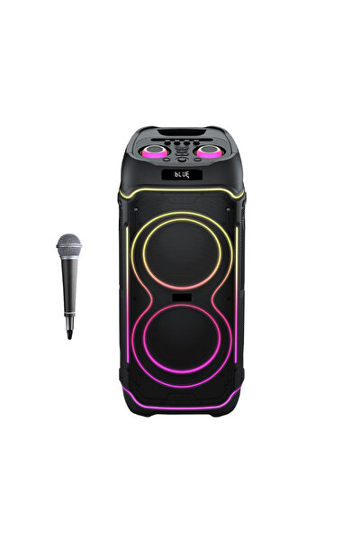 VOOKA Bluetooth Hoparlör 100W 10İnçx2 Karaoke Mikrofonlu Bluetooth Hoparlör