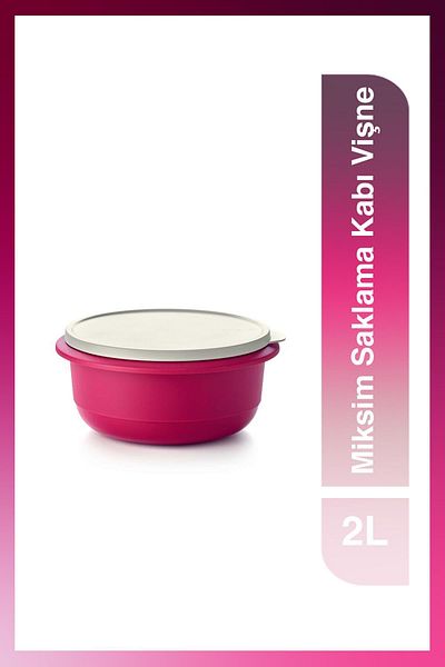 Tupperware 2 Lt Cherry Mix Food Preparation and Storage Container