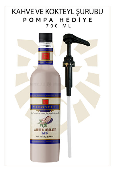Simonelli Kahve Ve Kokteyl Şurubu Beyaz Çikolata Aromalı 700 ml Pompa