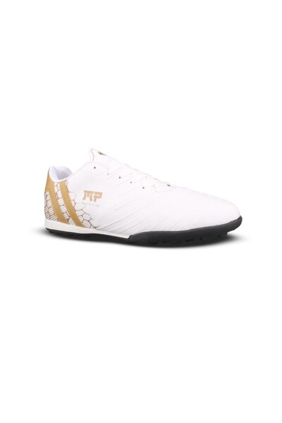 M.P. Men's Lace-Up White Astroturf Football Shoes