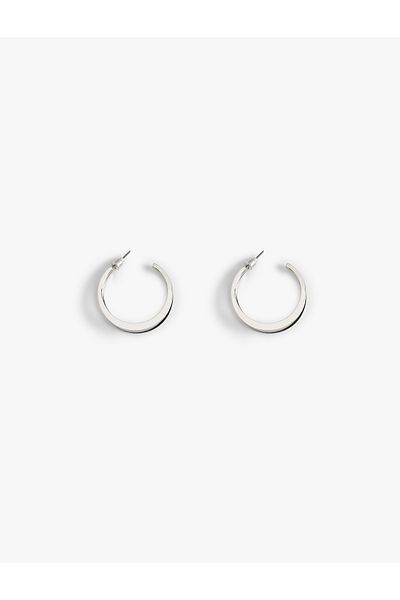 Koton Steel Hoop Earrings 2 Rows