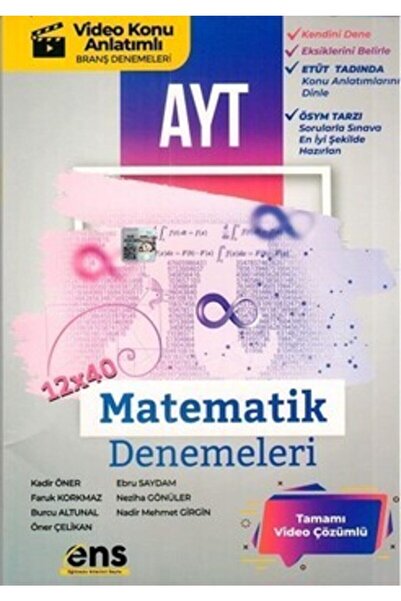 Ens Yayıncılık Ayt Matematik 12 X 40 Denemeleri