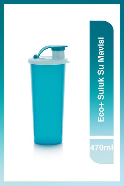 Tupperware Eco Water Bottle and Flask Water Blue 470ml
