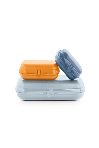 Tupperware Oyster Set of 3 Refrigerator Food Storage Container
