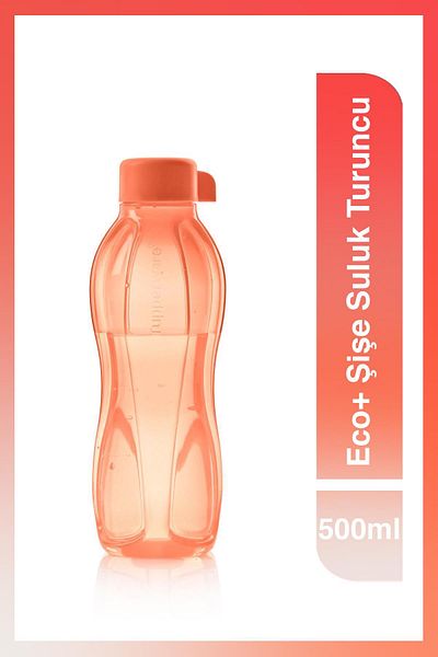 Tupperware Orange Eco 500ml Bottle Drinker and Flask