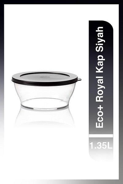 Tupperware Eco Royal Black Food Storage Container 1.35 Lt
