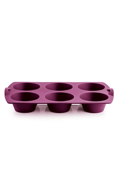 Tupperware Purple Silicone Muffin Baking Mold - Set of 6