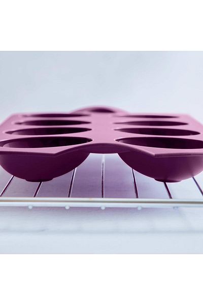 Tupperware Silicone Surprise Egg Baking Mold - Purple Microwave and Oven Match