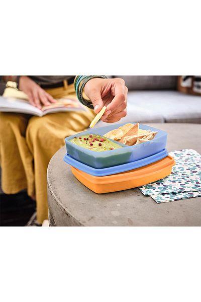 Tupperware Eco Bento Compartmented Food Storage and Nutrition Container Set of 2