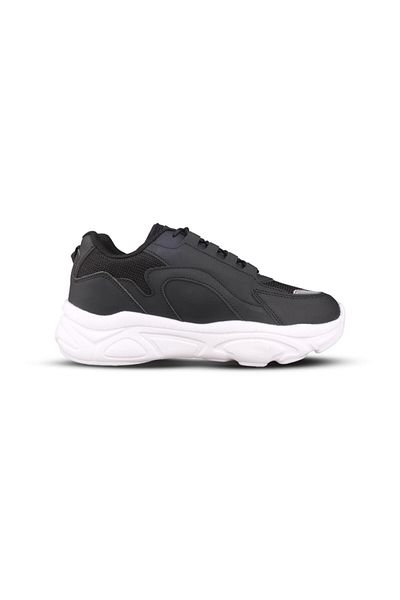 M.P. Women's Lace-Up Black-White Walking Shoes