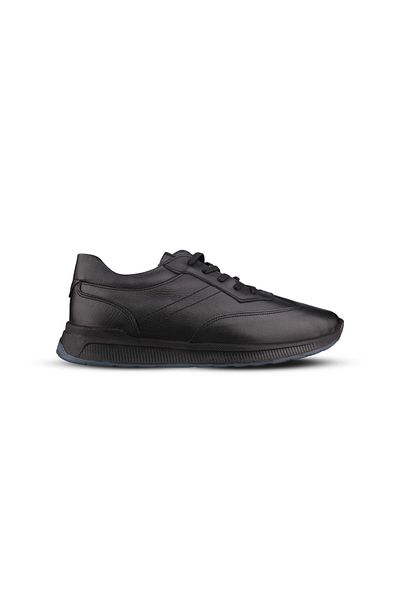 M.P. Tenis clasic negru cu șireturi pentru bărbați