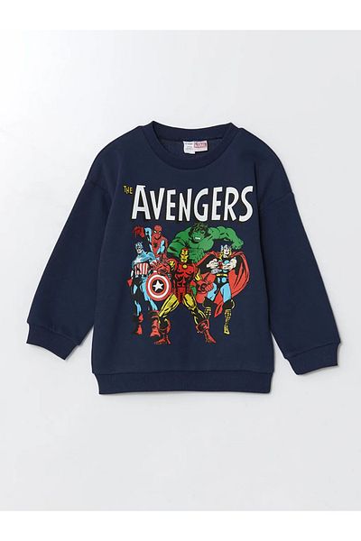 LC Waikiki Lcw Kids Indigo Spiderman Printed Boys' Sweatshirt and Sweatpants Bottom 2 Pcs
