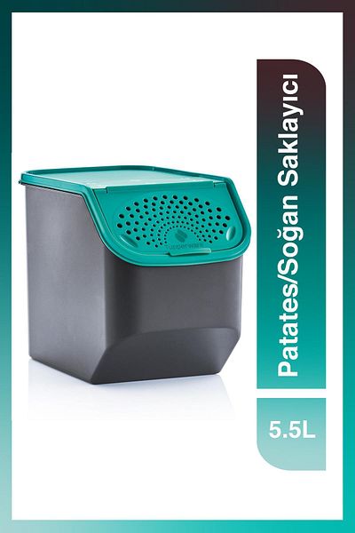 Tupperware حاوية تخزين الطعام الجاف بالبطاطس والبصل سعة 5.5 لتر