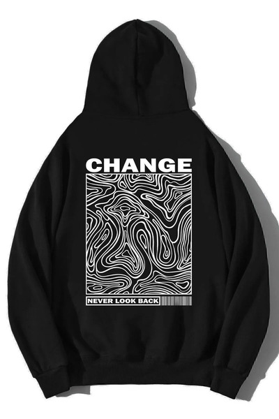 Aesthia Unisex Oversize kroj Never Look Back dukserica