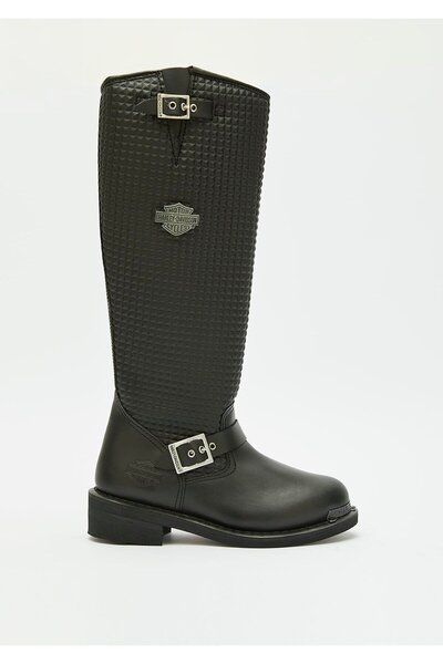 Harley Davidson Zoe Hi Kadın Siyah Deri Bot