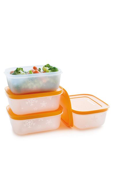 Tupperware Alaska Short Body Icebox Storage Container Set of 4 450 ml