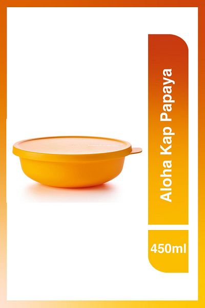 Tupperware Aloha Fruit and Vegetable Storage Container Papaya 450ml