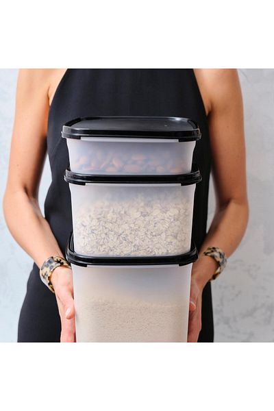Tupperware 2.6 Lt Black Modular Food Storage Container