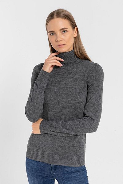 Miss Poem Women's Turtleneck Turtleneck Long Winter Anthracite Knitwear Sweater
