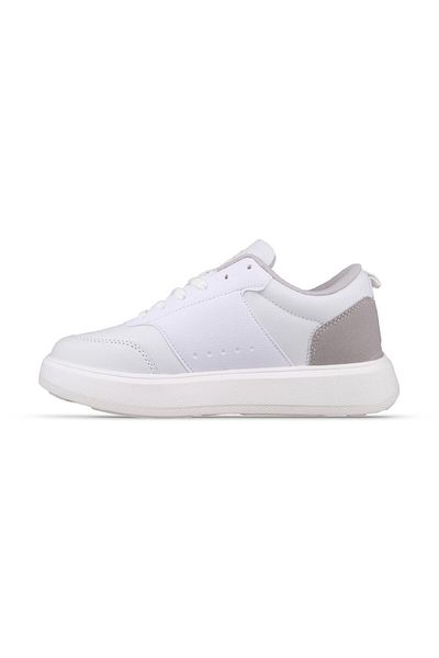 M.P. Women's Lace-Up White Sneakers