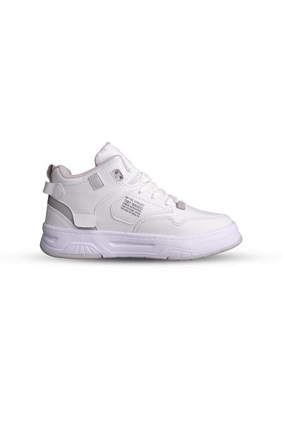 M.P. Women's Lace-Up White Sneakers