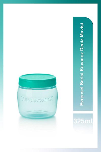 Tupperware Universal Series Food Storage Jar Teal 325 ml